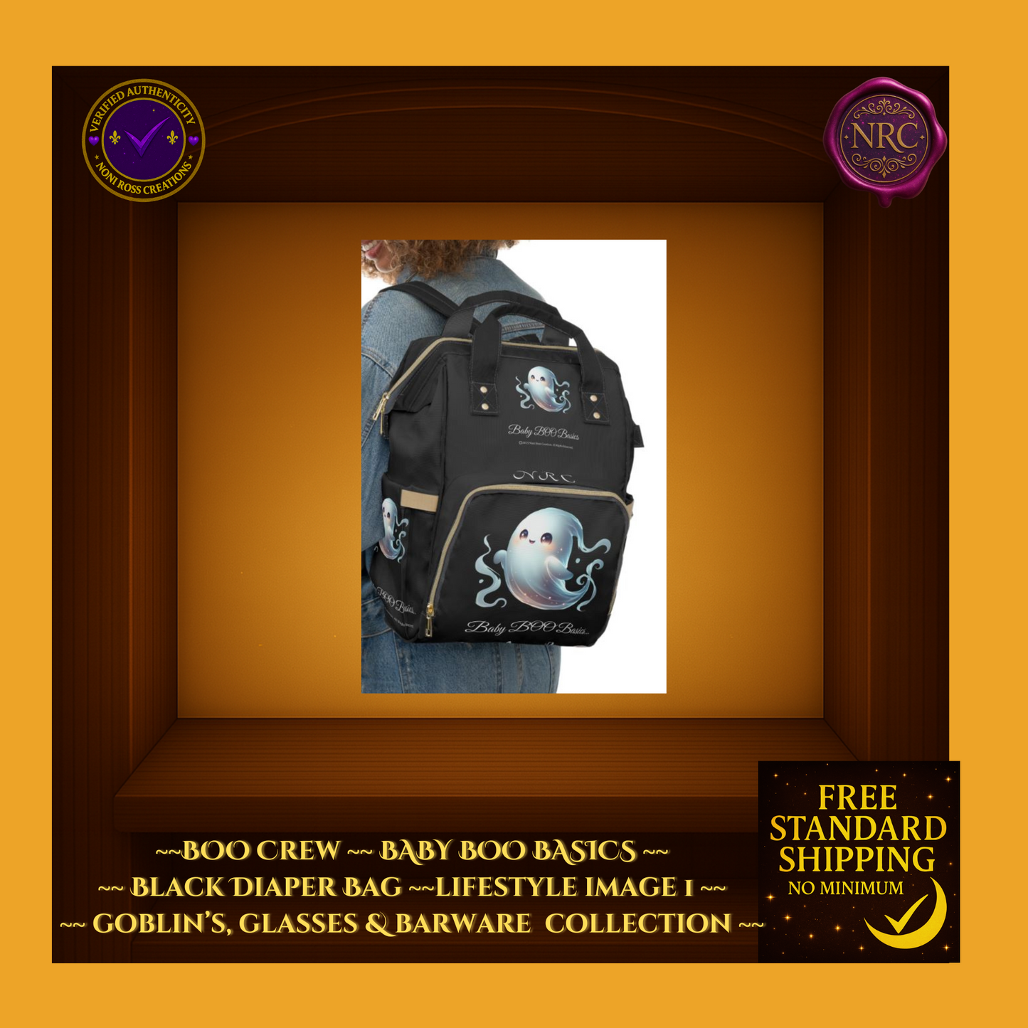 Baby Boo Basics Diaper Bag | BOO Crew Collection | Noni Ross Creations