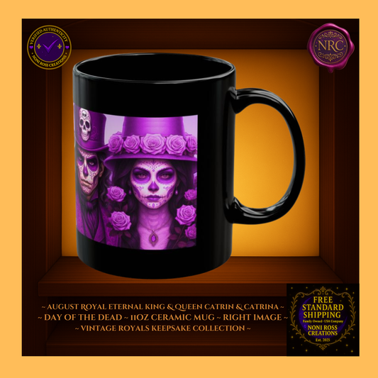 Vintage Royals Keepsake β August Eternal King & Queen Catrin & Catrina Mug 11oz | Noni Ross Creations