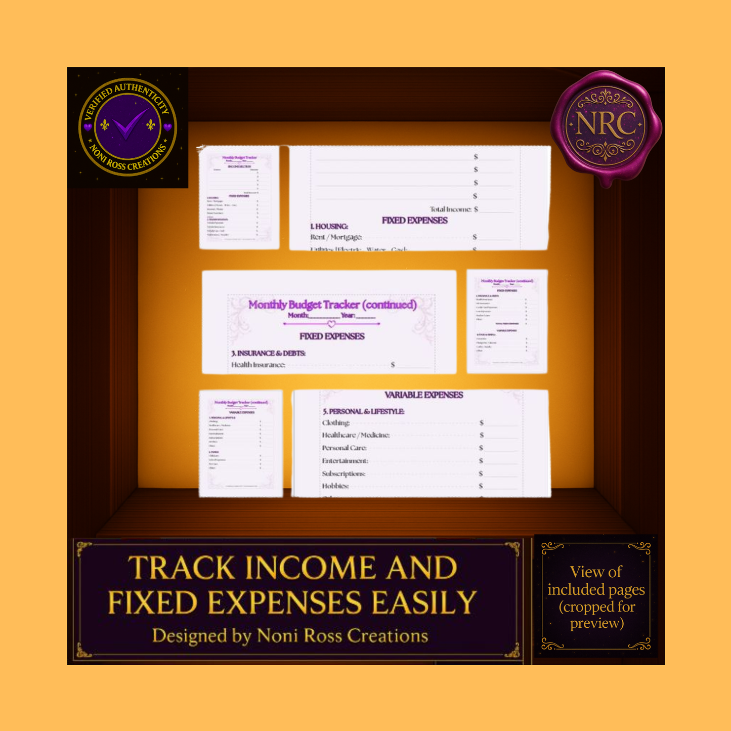 Complete Budget Planner Printable PDF | Noni Ross Creations