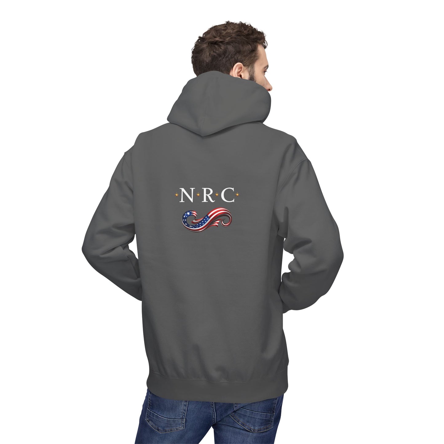 Patriotic Witch Infinity Flag Hoodie – Vintage Pinup Fleece Pullover | Noni Ross Creations