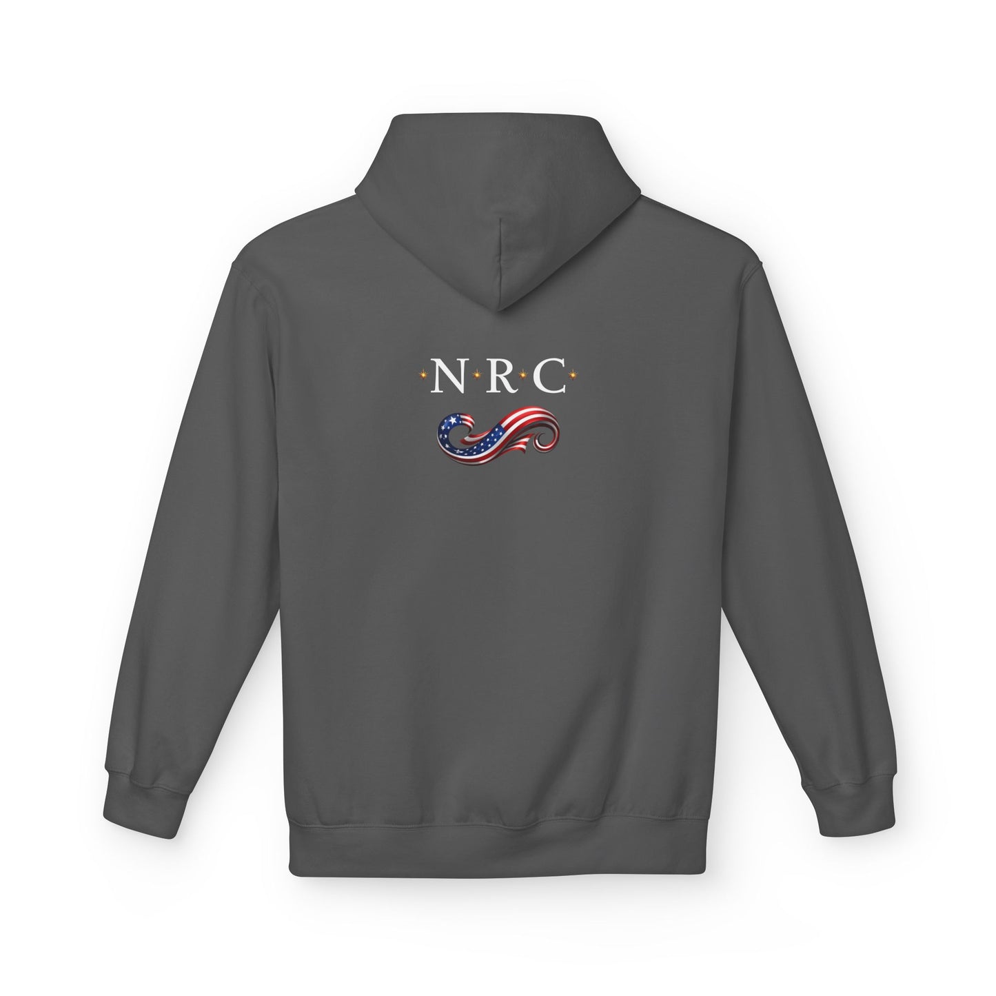 Patriotic Witch Infinity Flag Hoodie – Vintage Pinup Fleece Pullover | Noni Ross Creations