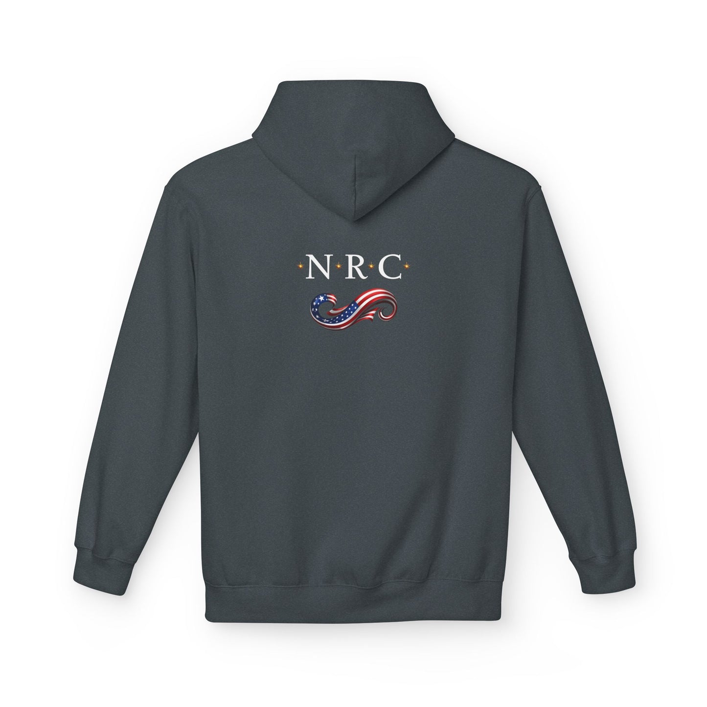 Patriotic Witch Infinity Flag Hoodie – Vintage Pinup Fleece Pullover | Noni Ross Creations