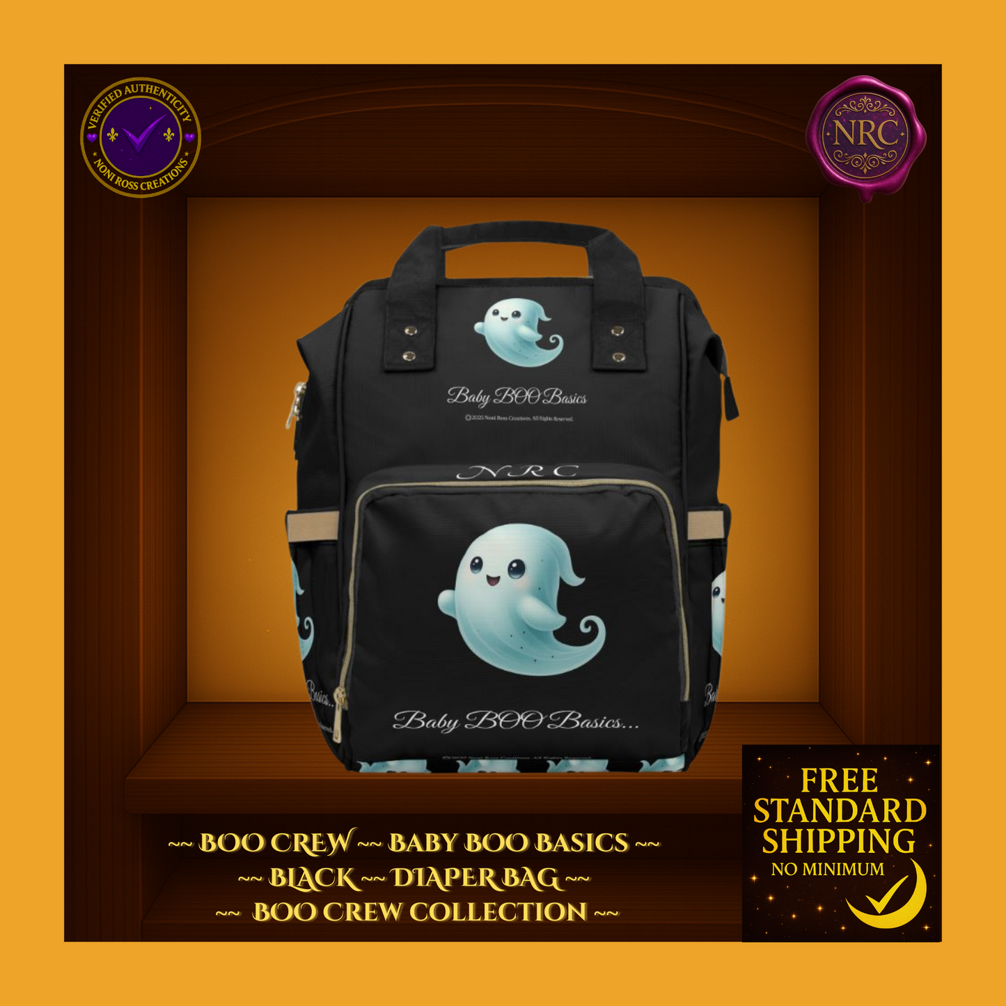 Baby Boo Basics Diaper Bag | BOO Crew Collection | Noni Ross Creations