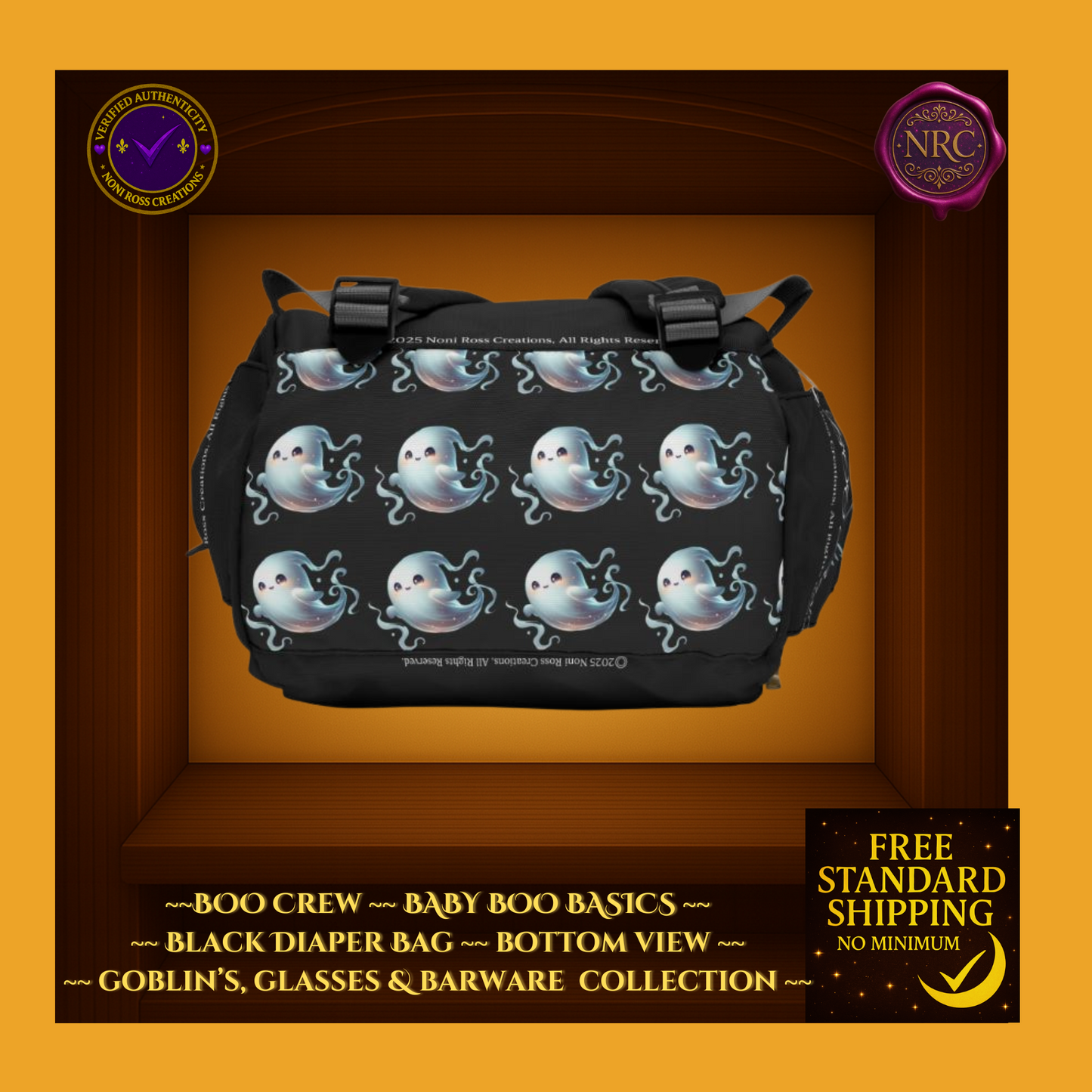 Baby Boo Basics Diaper Bag | BOO Crew Collection | Noni Ross Creations