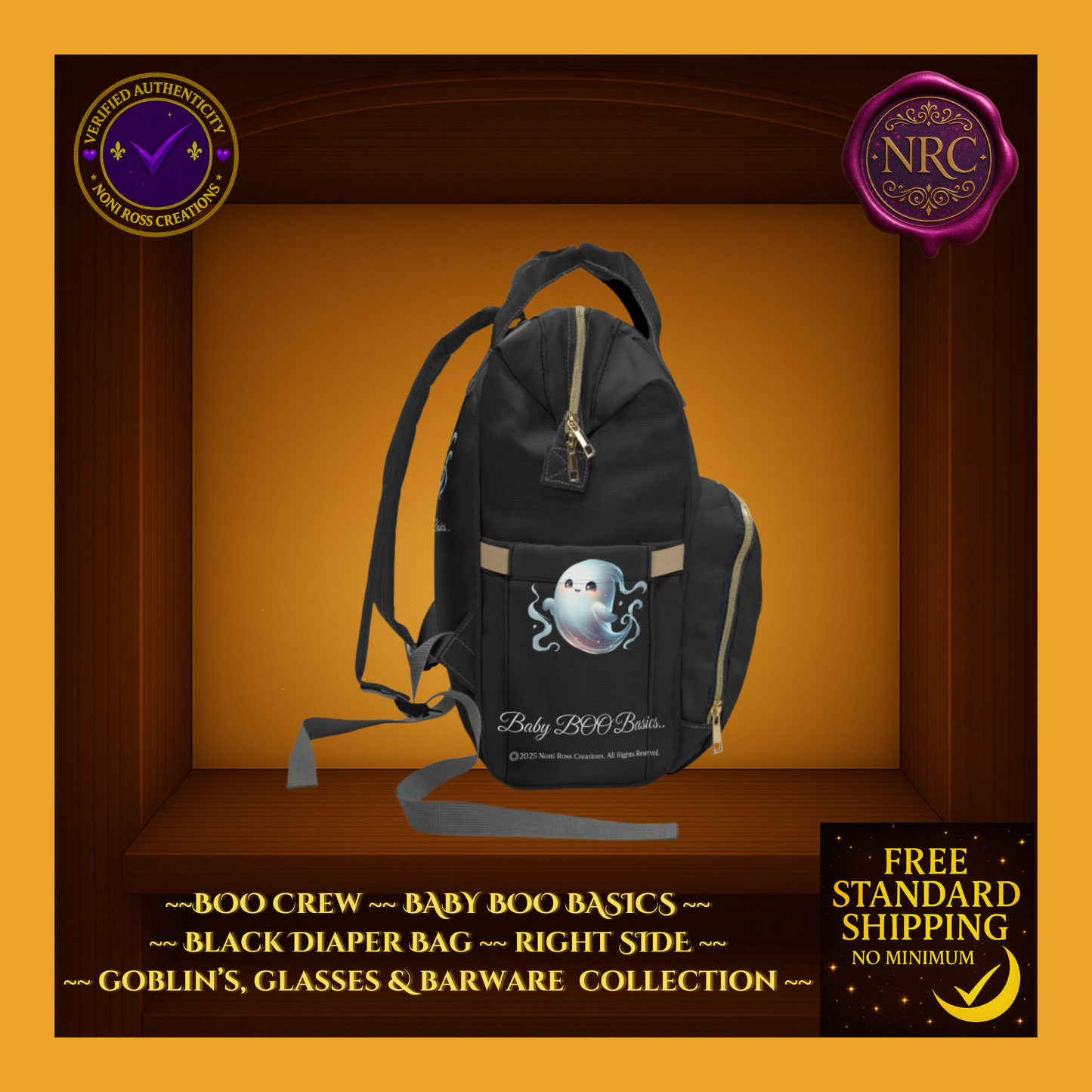 Baby Boo Basics Diaper Bag | BOO Crew Collection | Noni Ross Creations