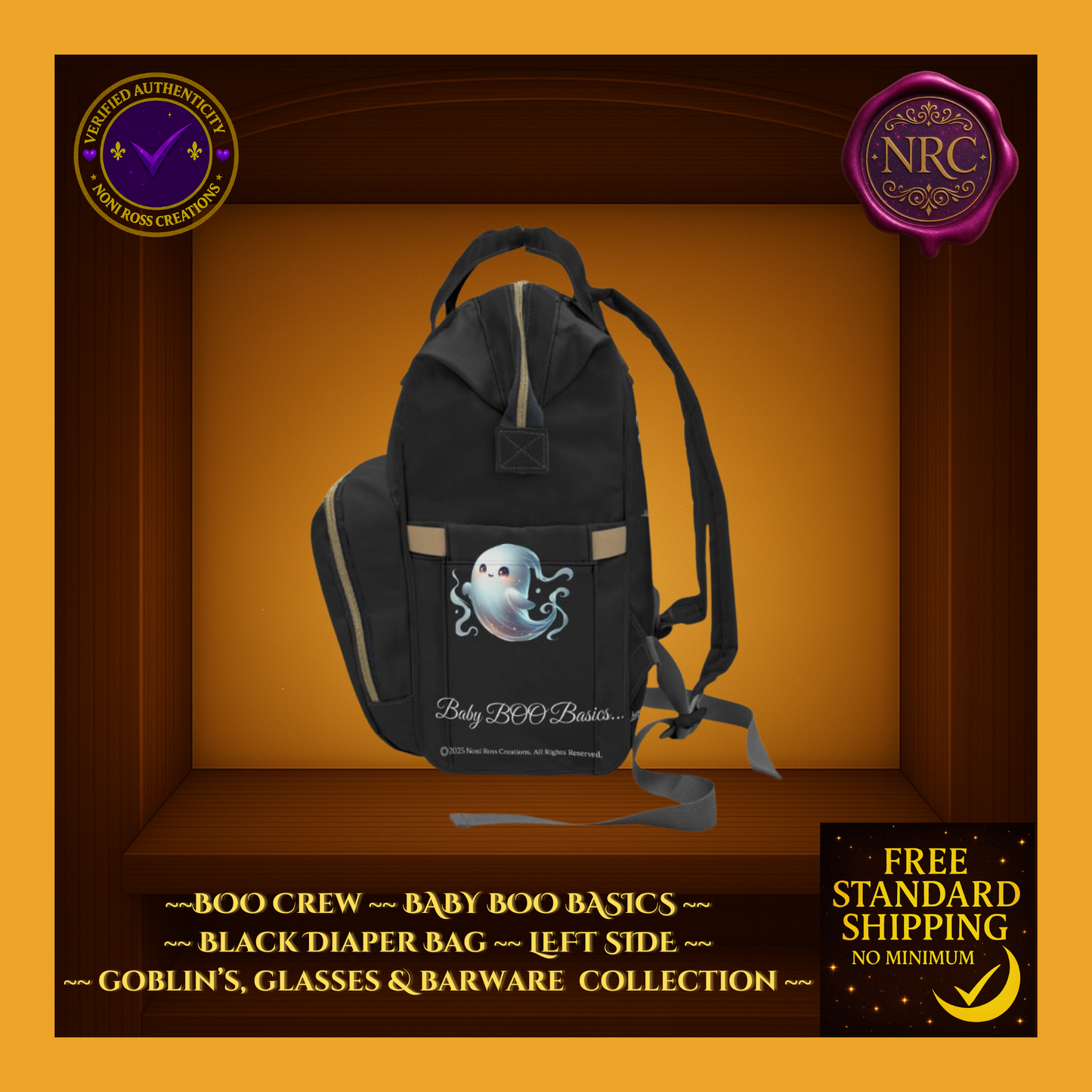 Baby Boo Basics Diaper Bag | BOO Crew Collection | Noni Ross Creations