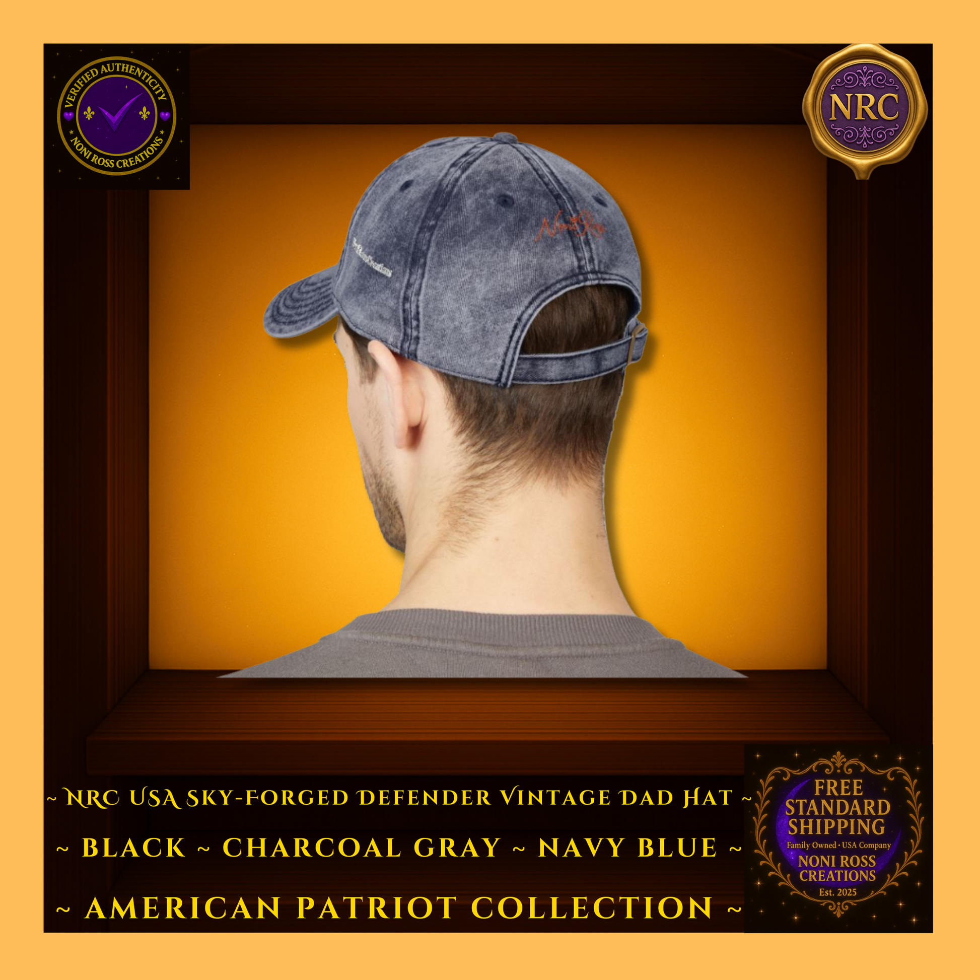 Gold Cubby | Navy Blue | Lifestyle – Side Angle – NRC Side Script Branding