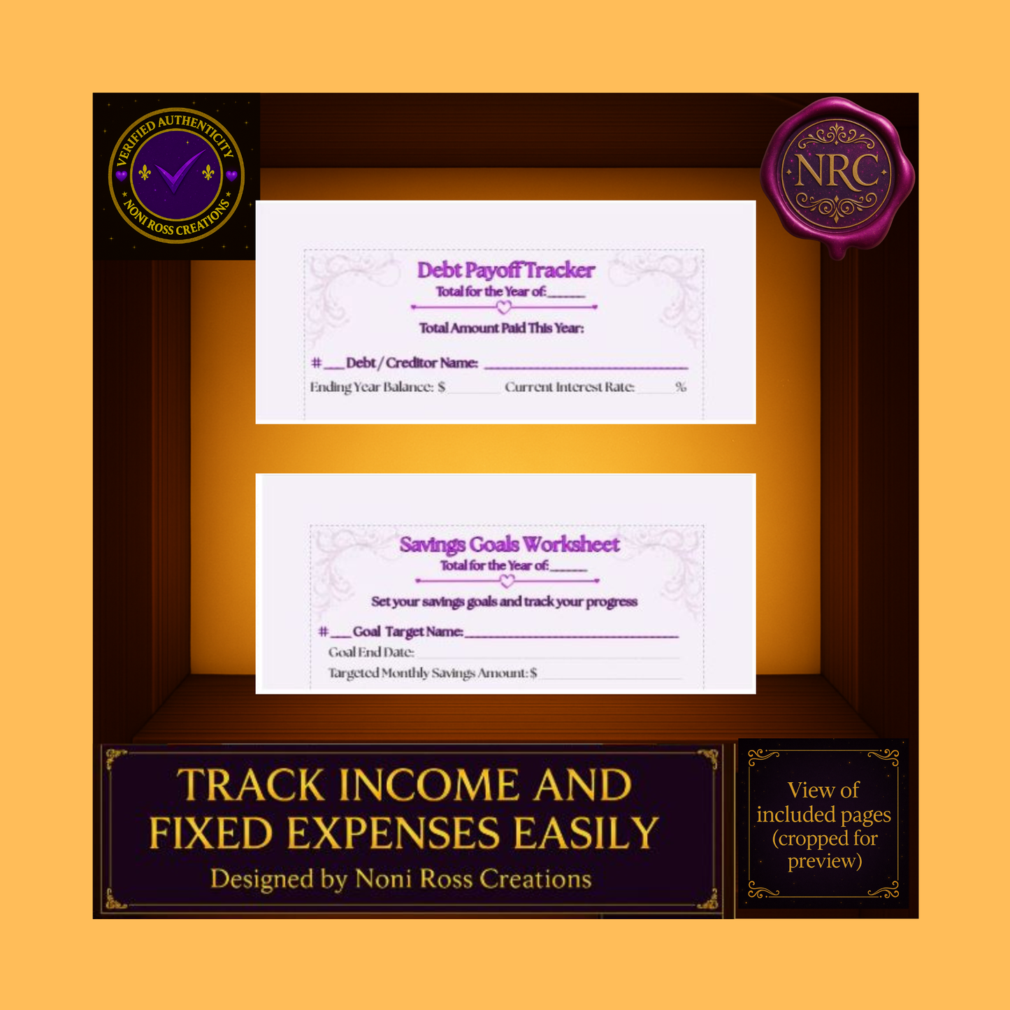 Complete Budget Planner Printable PDF | Noni Ross Creations