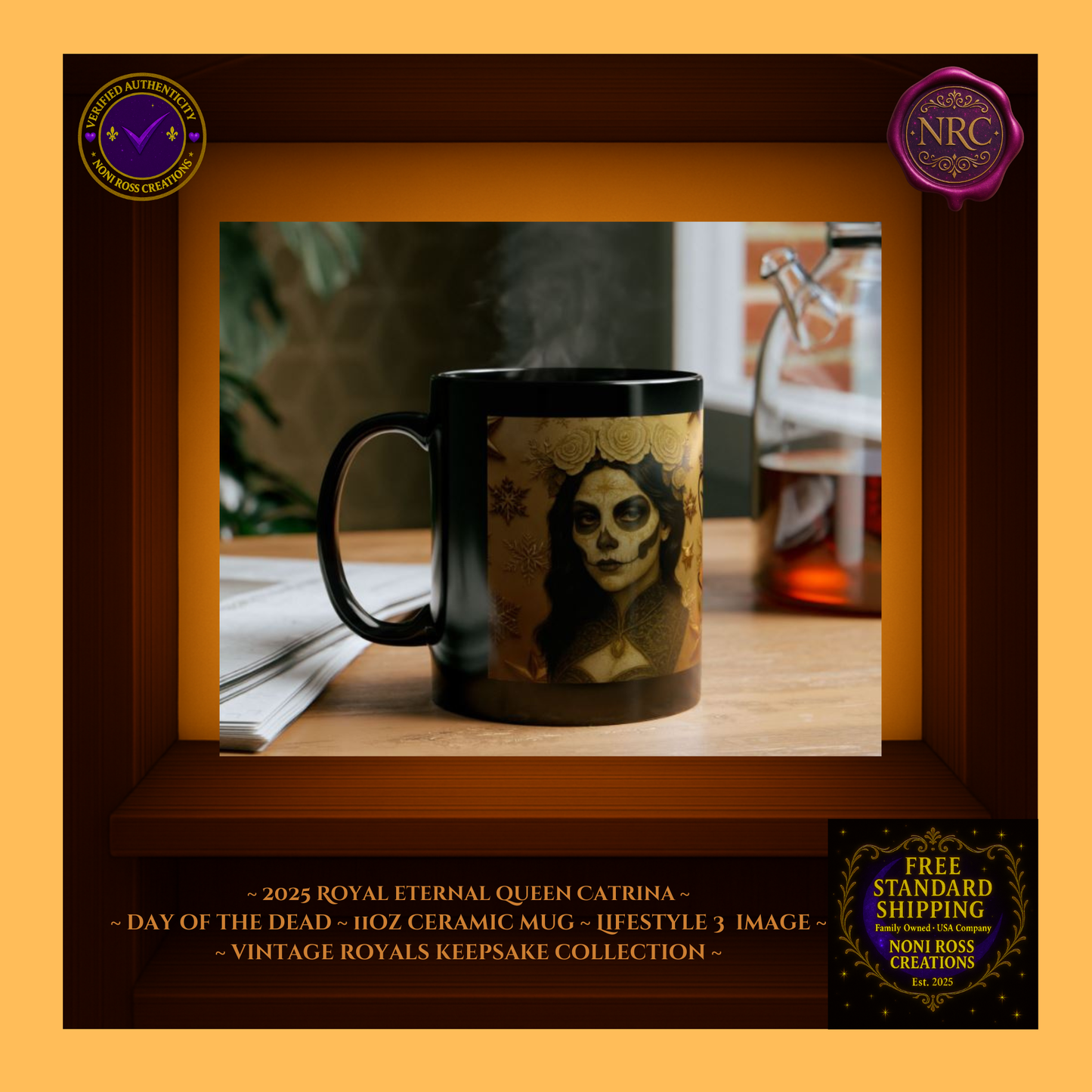 Collector display — 2025 Eternal King & Queen Mugs together | 💜 NoniRossCreations.com