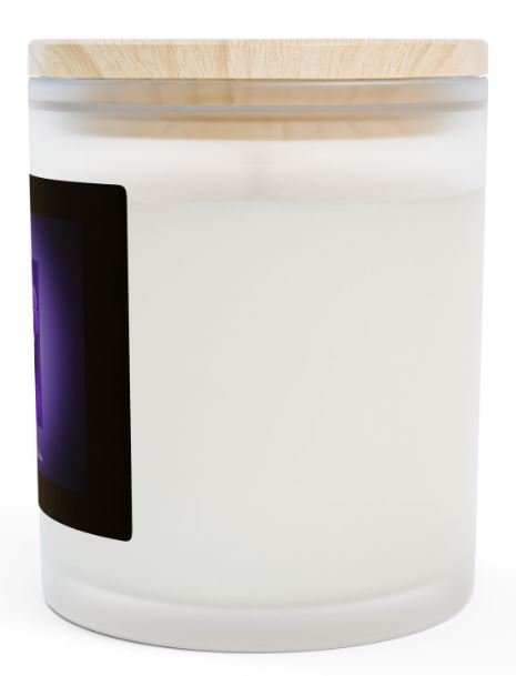 Day of the Dead candle right side view blue gothic couple artwork candle