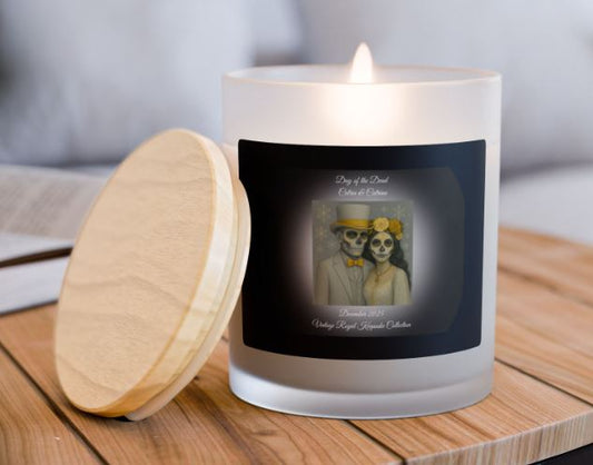Day of the Dead candle styled home decor mockup gothic blue candle aesthetic
