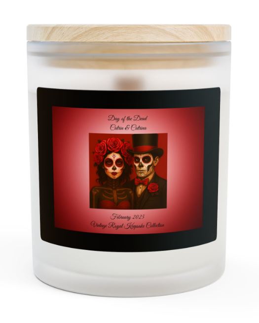 Candle bottom label view 11oz frosted glass coconut soy wax candle product base