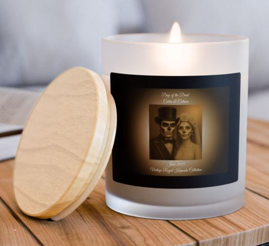 Day of the Dead candle styled home decor mockup gothic blue candle aesthetic