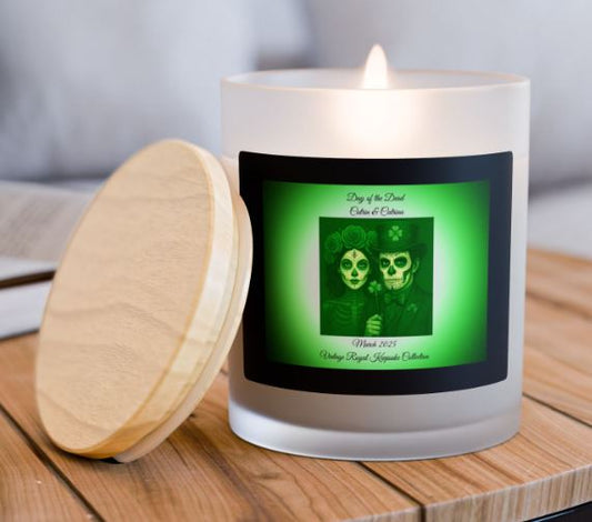 Day of the Dead candle styled home decor mockup gothic blue candle aesthetic