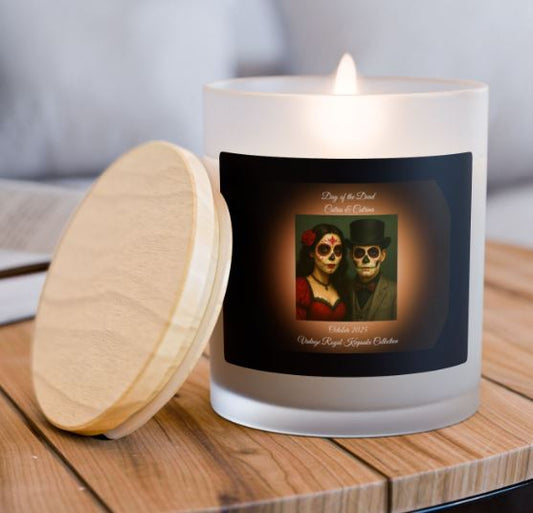 Day of the Dead candle styled home decor mockup gothic blue candle aesthetic