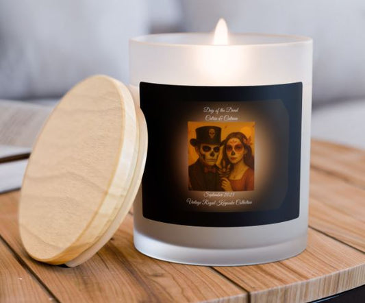 Day of the Dead candle styled home decor mockup gothic blue candle aesthetic