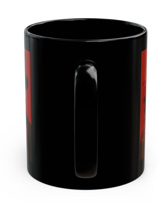 February Day of the Dead mug red couple design back with handle sugar skull king queen
