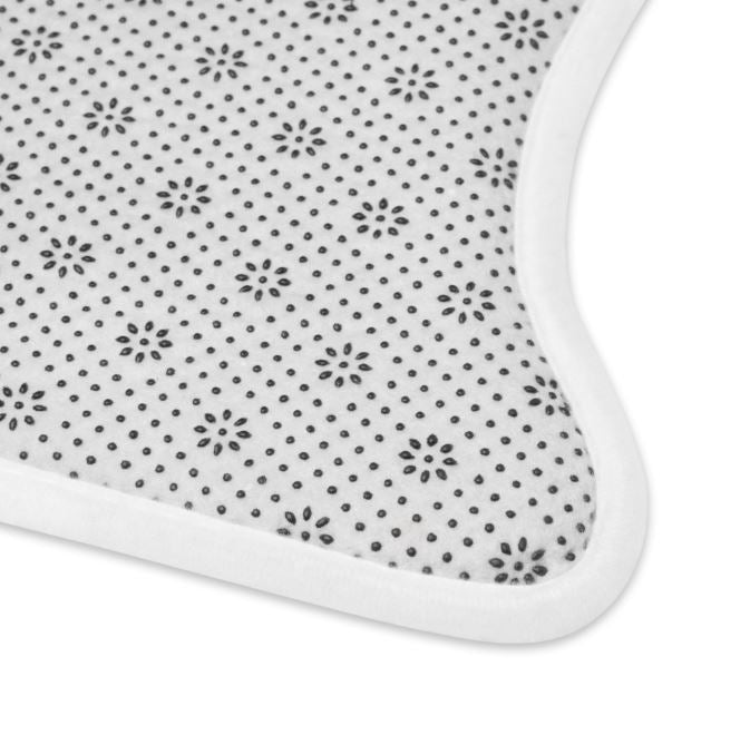 Back view of bone shaped pet mat showing non slip backing and soft construction